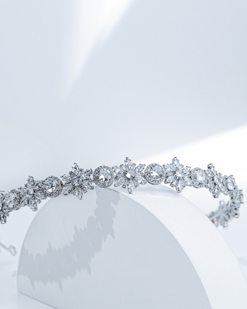 Accesorii de par - Diadema de par “Angelic” cu cristale Zirconiu Cubic