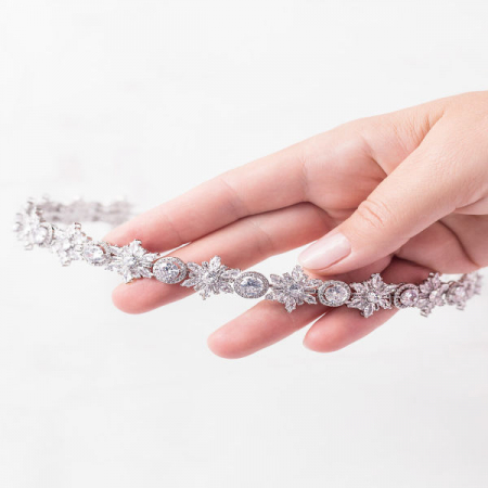 Diadema de par “Angelic” cu cristale Zirconiu Cubic [3]