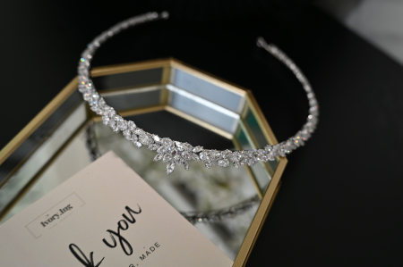 Diadema de par “Charlotte” cu cristale Zirconiu Cubic [2]