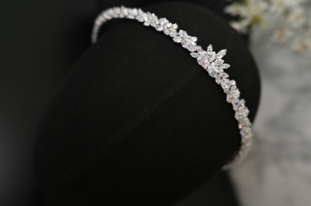 Diadema de par “Charlotte” cu cristale Zirconiu Cubic [3]