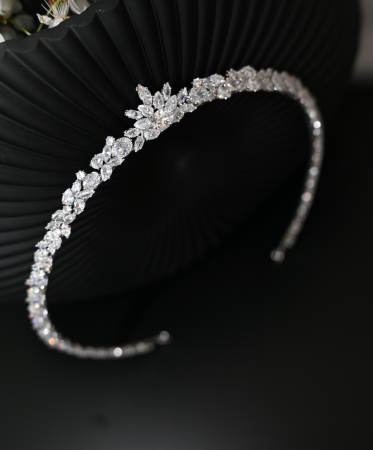 Coronite/Tiare - Diadema de par “Charlotte” cu cristale Zirconiu Cubic
