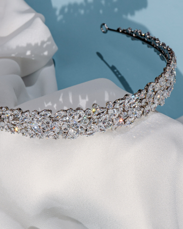 Diadema de par “Cosmos” cu cristale Zirconiu Cubic [3]