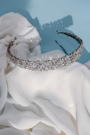 Produse - Diadema de par “Cosmos” cu cristale Zirconiu Cubic