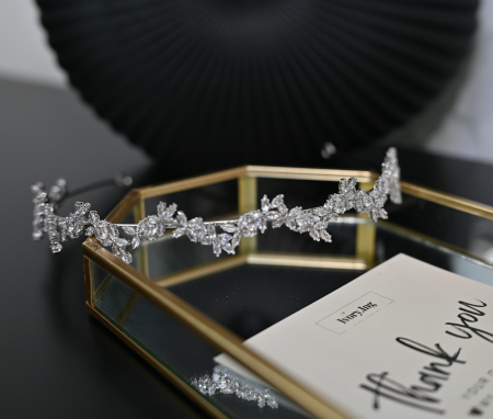 Diadema “Silver” cu cristale Zirconiu Cubic [1]