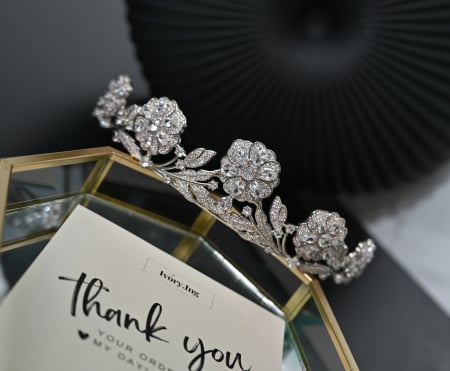 Coronite/Tiare - Tiara “Alice” cu cristale Zirconiu Cubic