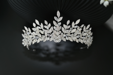 Coronite/Tiare - Tiara MILANO, romantica si sofisticata, cristale Zirconiu Cubic
