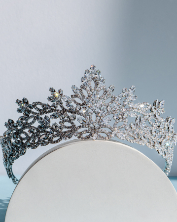 Tiara Luxury "Crown Flowers", Zirconiu Cubic [3]