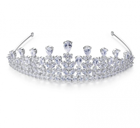 Coronite/Tiare - TIARA “ROYAL” cu cristale Zirconiu Cubic