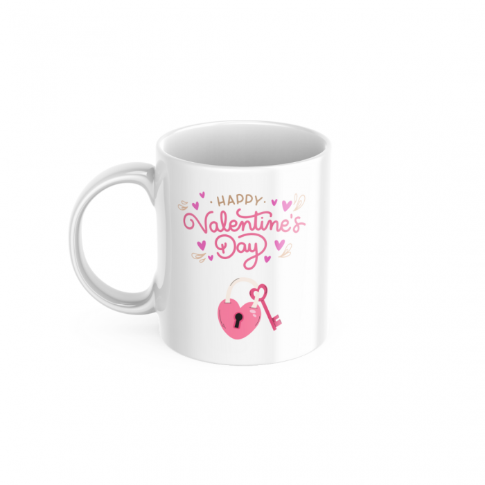 Cana Personalizata - Model Valentine's Day - Lacat si Cheie [1]
