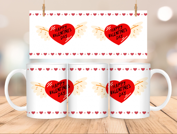 Cana Personalizata - Model Valentine's Day - Inima cu aripi [2]