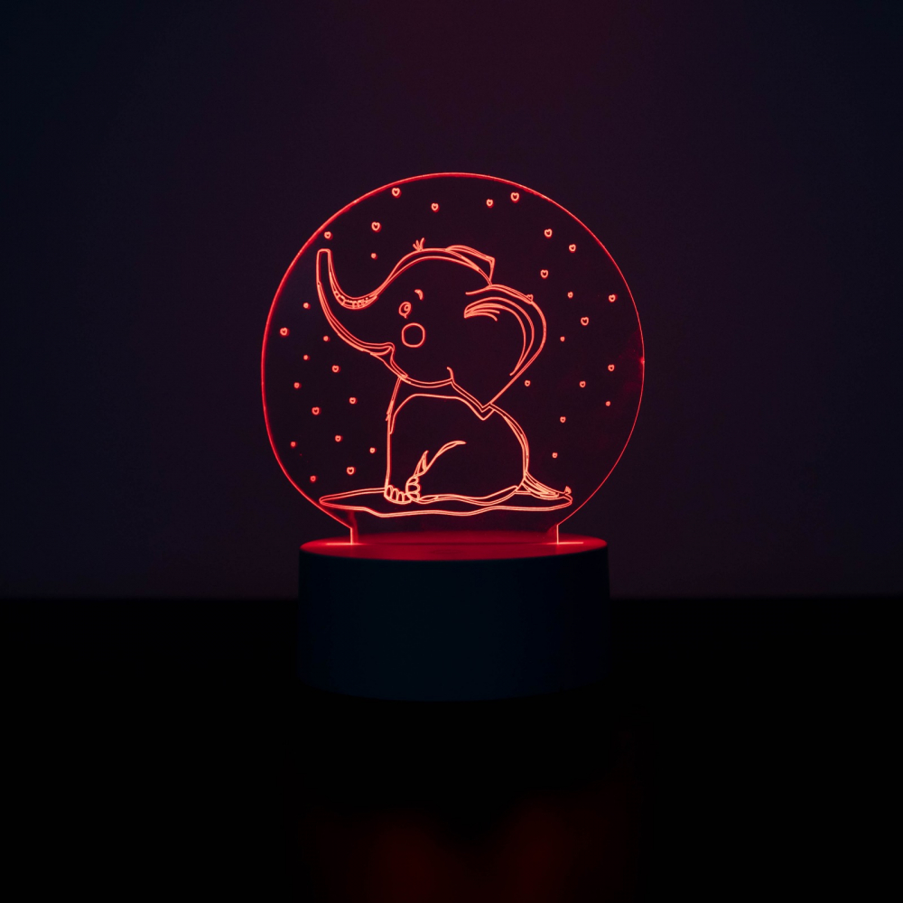 Lampa LED 3d model Pui Elefant - pentru copii [1]