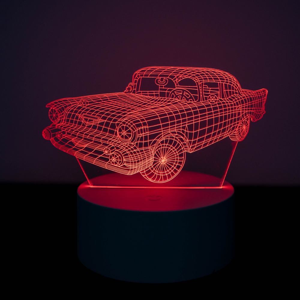 Lampa LED 3d model Masina Retro [1]