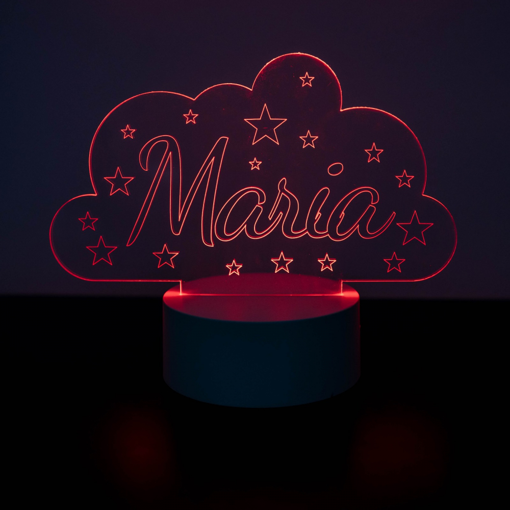 Lampa LED 3d model Nor pufos personalizat cu nume [1]