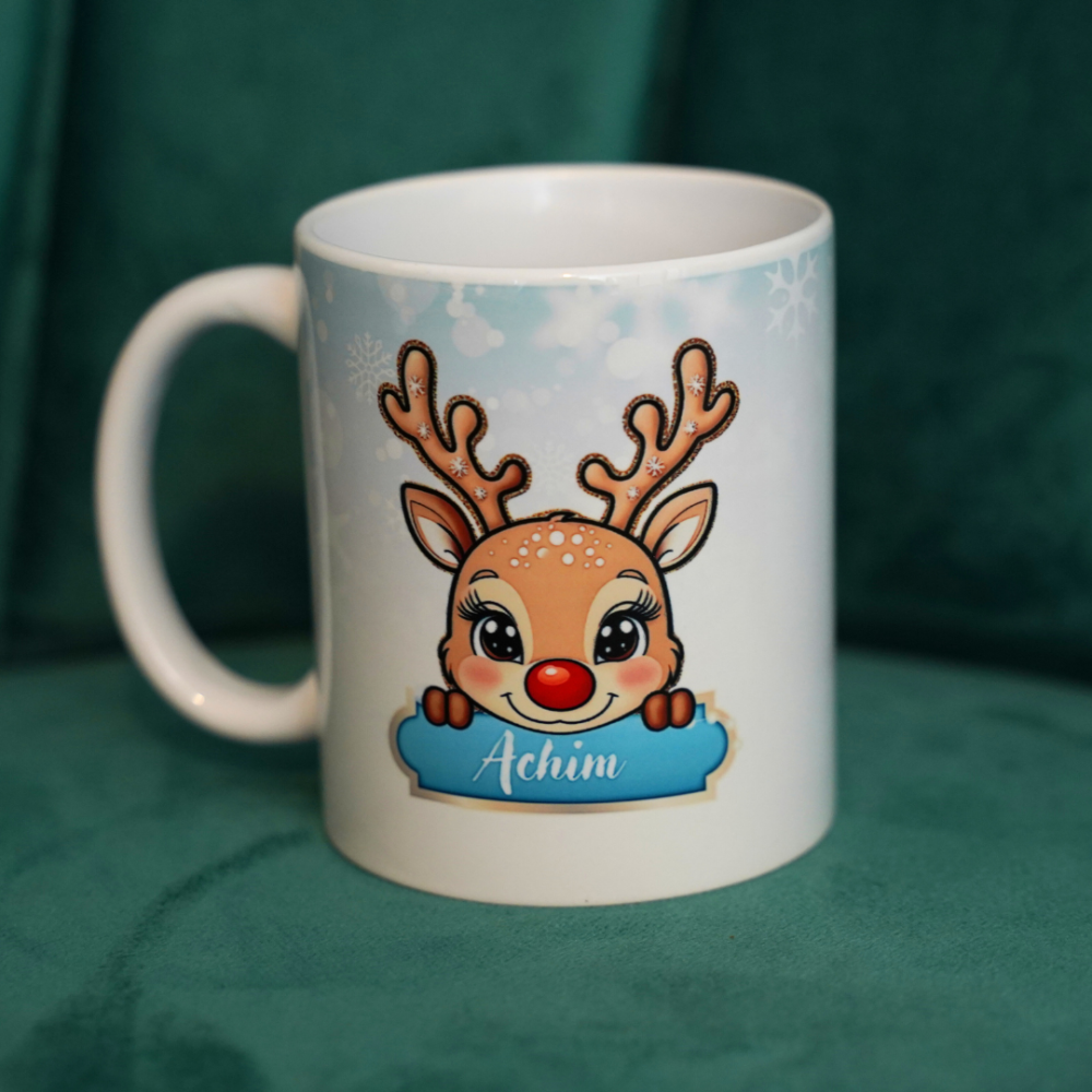 Pachet cadou Crăciun – Canvas 20×30 și cană cu ren personalizată pentru baietel [2]