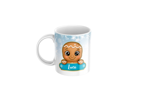 Cani pentru Craciun - Cana Personalizată – Omuleț de Turtă Dulce (Ceramică, 330 ml)