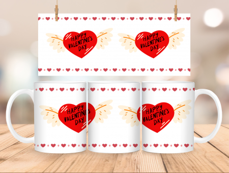 Cana Personalizata - Model Valentine's Day - Inima cu aripi [1]