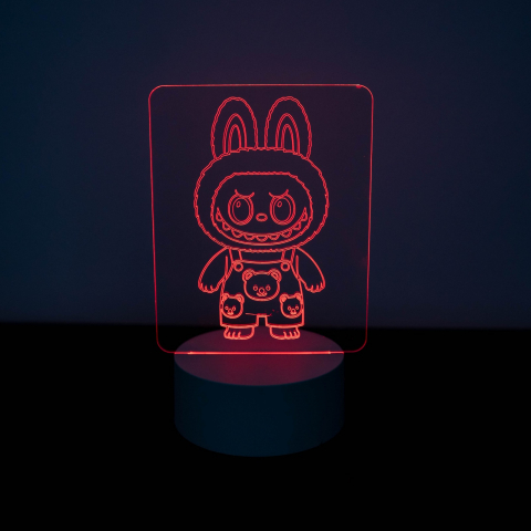 Lampi LED 3D - Lampa LED 3d model LaBubu #1
