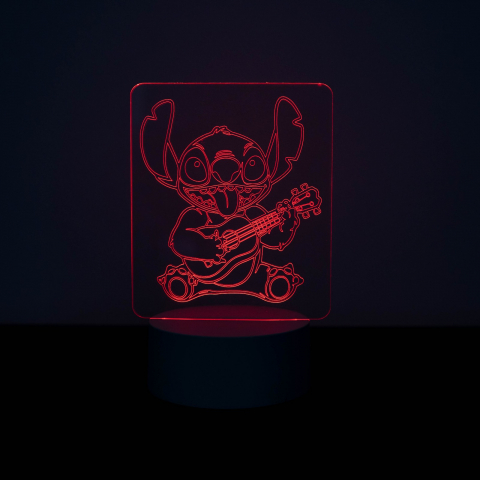 Lampi LED 3D - Lampa LED 3d model Stitch Cantaret