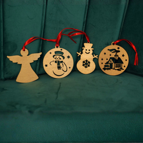 Pachet cadou de Crăciun – Canvas 20×30 cm, 4 globuri aurii și cană personalizată [1]