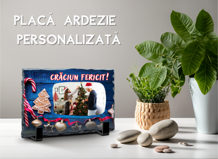 CRACIUN - Placa de ardezie - Craciun Fericit