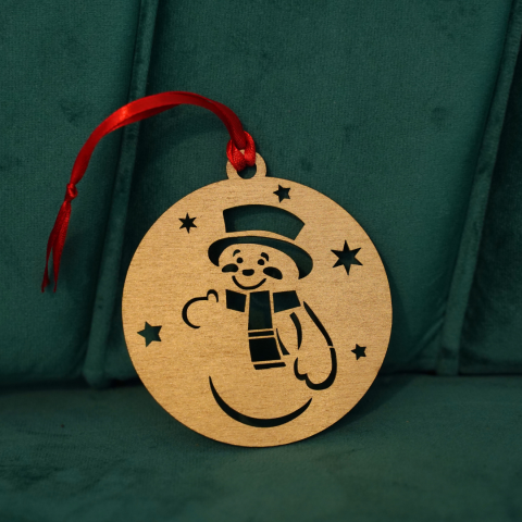 Set 4 globuri din lemn vopsite auriu [2]