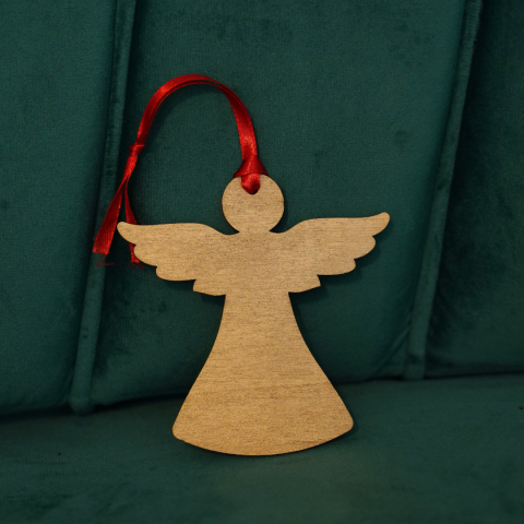 Set 4 globuri din lemn vopsite auriu [1]