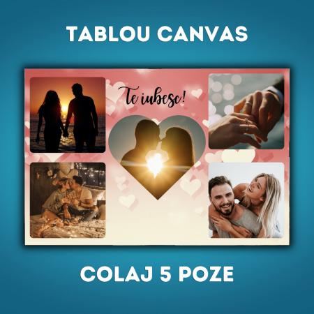 Ziua Indragostitilor - Tablou Canvas Love - Colaj 5 poze