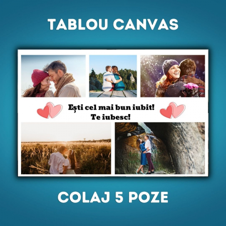 Ziua Indragostitilor - Tablou Canvas- Cel mai bun iubit - Colaj 5 poze
