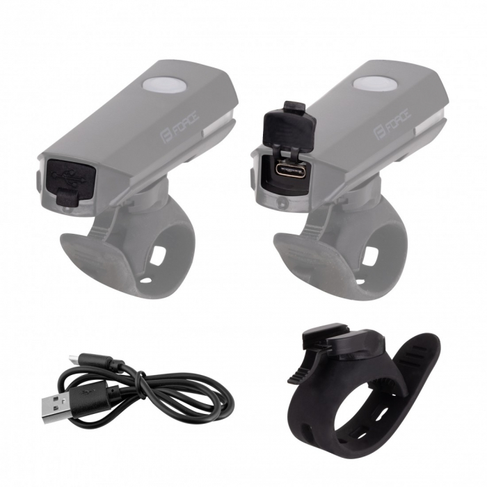 Far fata Force Flux 200 Lumeni USB negru [2]