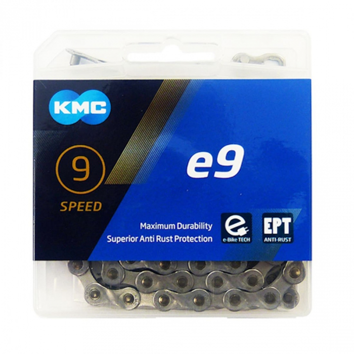 Lant KMC E9 EPT 9 Viteze 133 zale Ebike Argintiu [1]