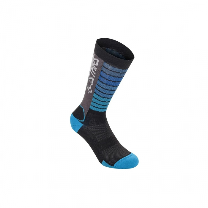 Sosete Alpinestars Drop Socks 22 Black/Aqua L [1]
