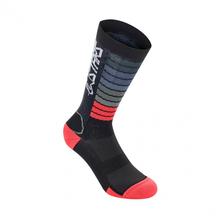 Sosete Alpinestars Drop Socks 22 Black/Bright Red L [1]