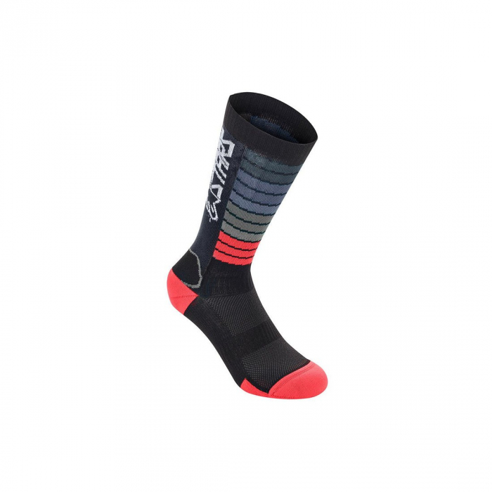 Sosete Alpinestars Drop Socks 22 Black/Bright Red S [1]