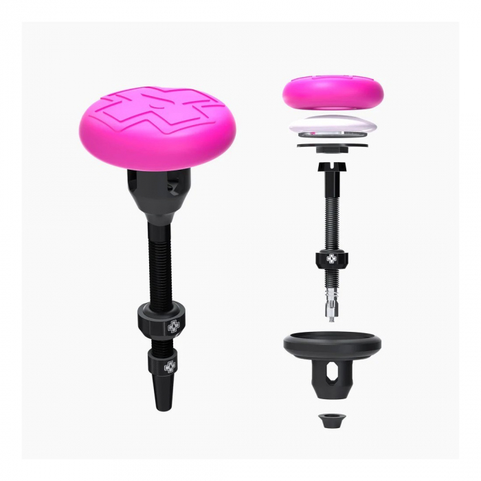 Valva tubeless 44mm Muc-Off Stealth Tubeless Tag Holder cu suport Apple AirTag [2]