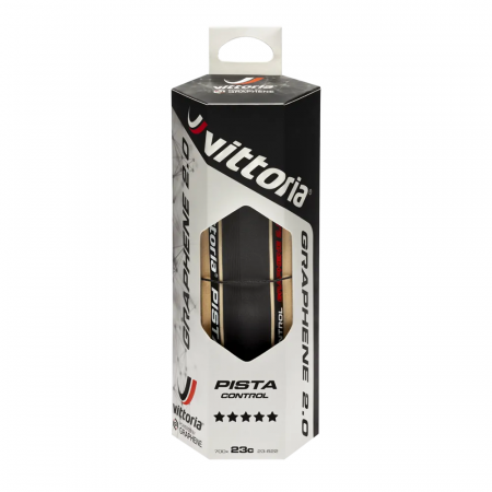 Anvelope / Camere - Anvelopa VITTORIA Pista Control 700x23C(23-622) Cream-Negru