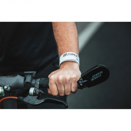 Banda reflctorizanta retractibila Force 38 cm argintie [2]