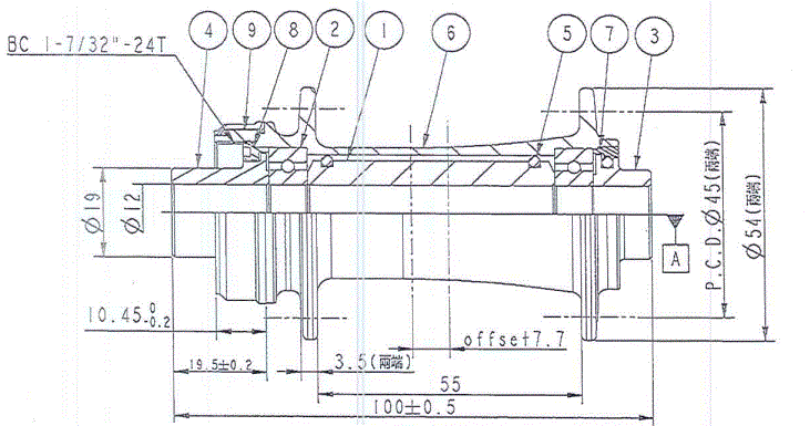 Butuc Fata NOVATEC D981SB-CL-12 28H 12  x 100 mm [2]