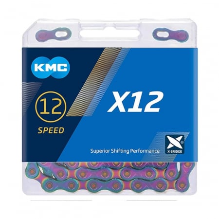 Produse - Lant KMC X12 Aurora Blue 12 viteze 126 zale cerat