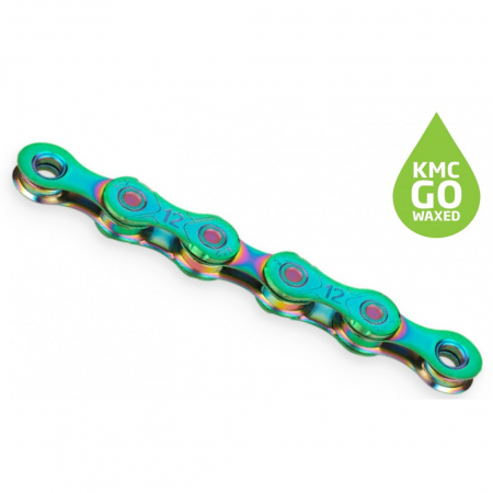 Produse - Lant KMC X12 Aurora/Green 12 Viteze 126 Zale ceruit