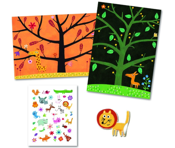 Abtibilduri repozitionabile cu animale, Djeco [2]