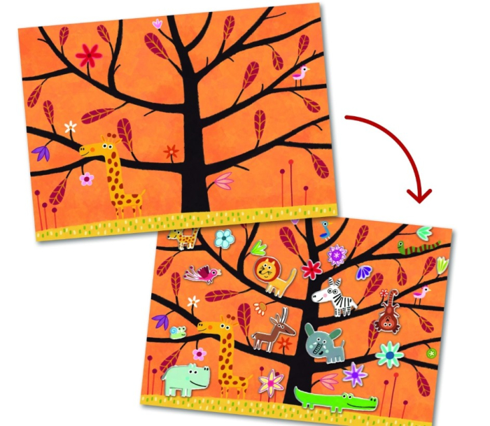 Abtibilduri repozitionabile cu animale, Djeco [3]