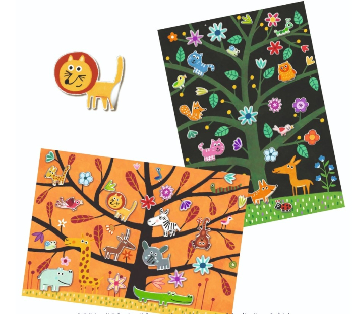 Abtibilduri repozitionabile cu animale, Djeco [4]