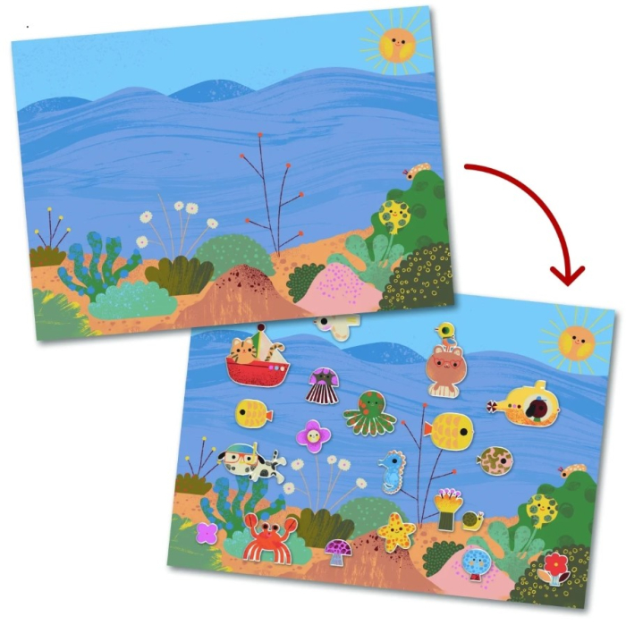 Abtibilduri repozitionabile La mare si la tara, Djeco [2]