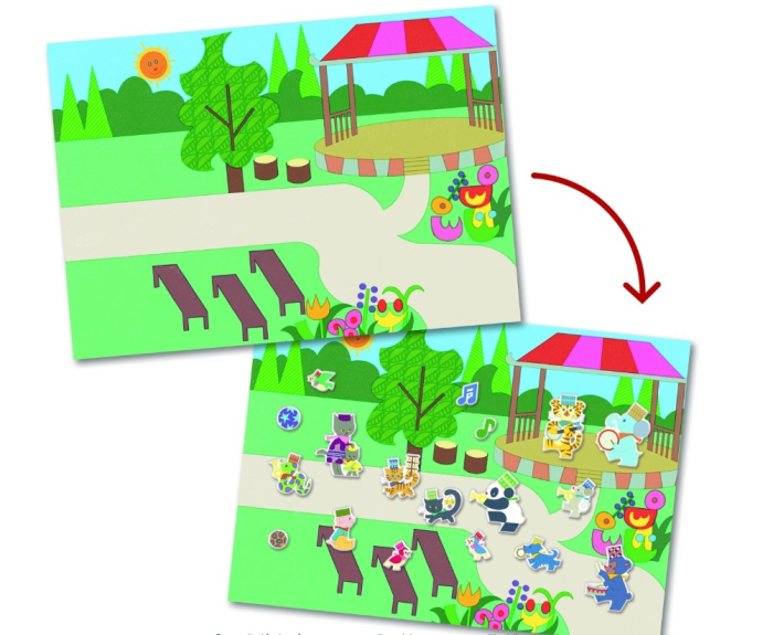 Abtibilduri repozitionabile Parada muzicala, Djeco [3]