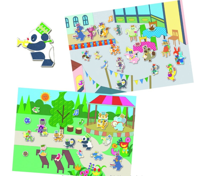 Abtibilduri repozitionabile Parada muzicala, Djeco [4]