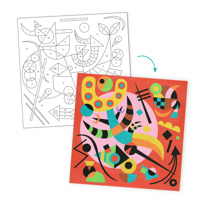 Atelier cu nisip Abstract Art Inspired by Kandinsky, Djeco [4]
