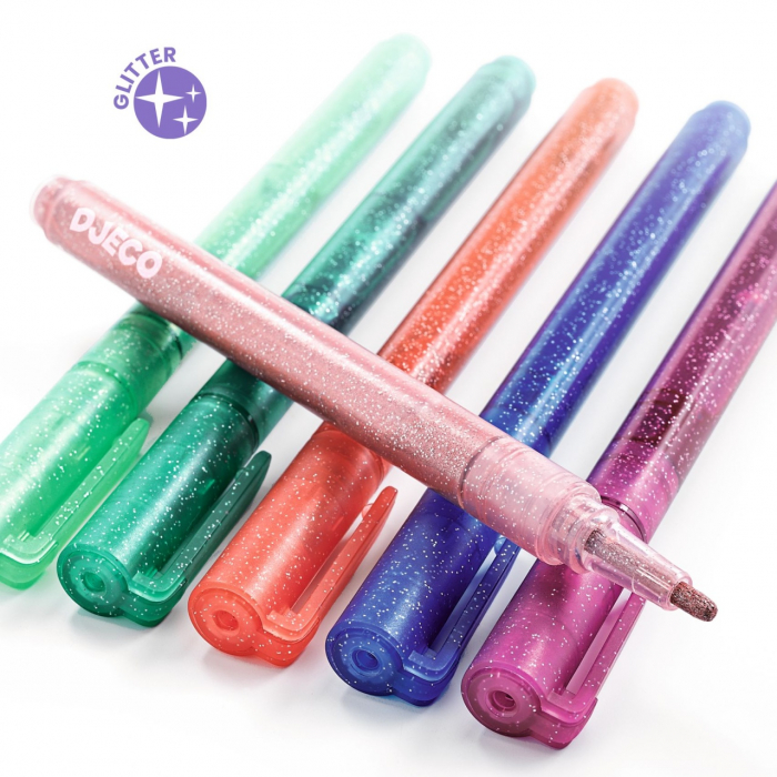 Carioca (marker) cu sclipici Sweet, Djeco [2]