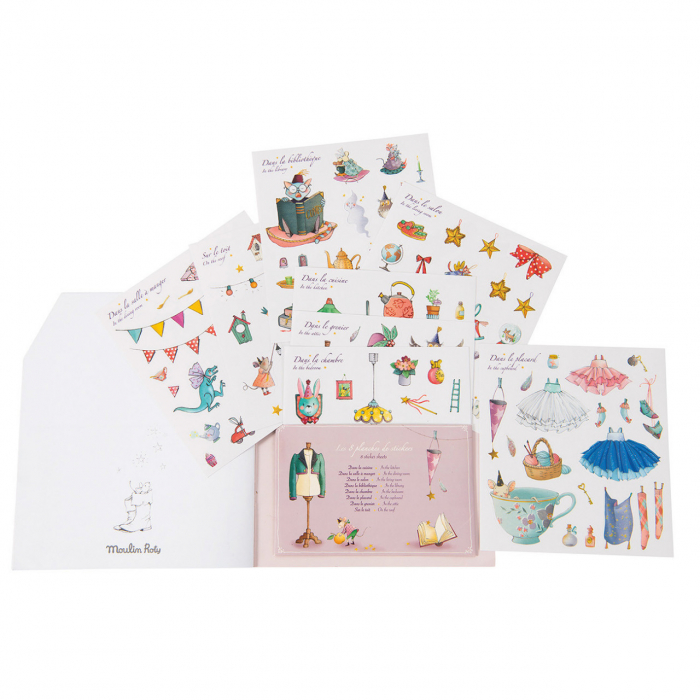 Carte de colorat cu abtibilduri, A fost odata, Moulin Roty [2]