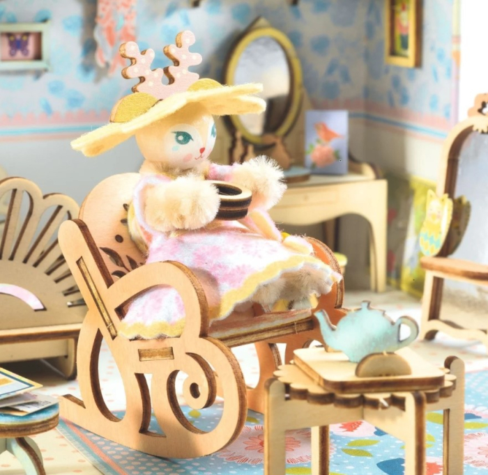 Casuta miniaturala de asamblat si colorat Alba, Djeco [6]