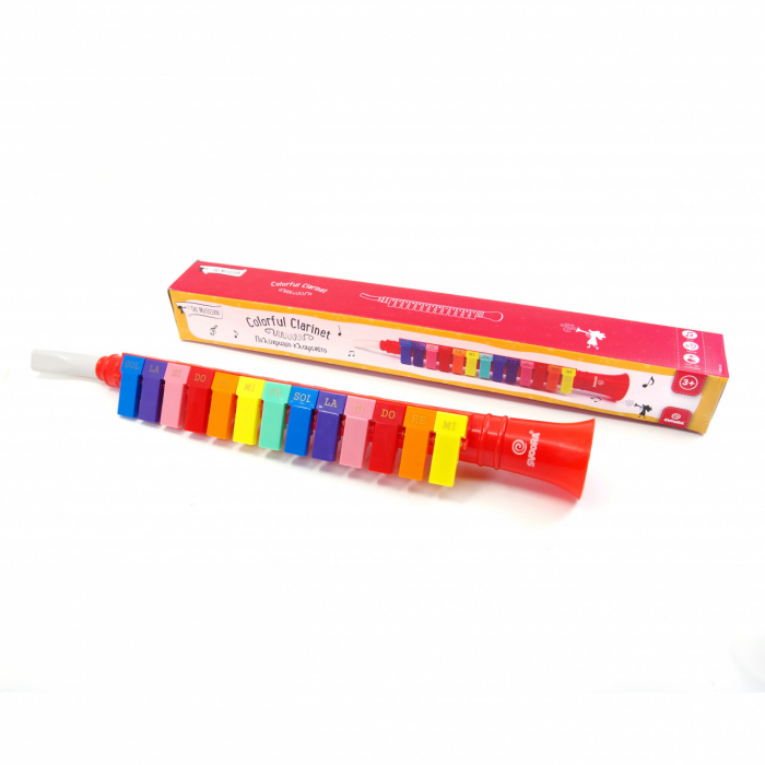 Clarinet De Jucarie Colorat, 13 Taste si 4 Partituri, din Plastic, Svoora [4]
